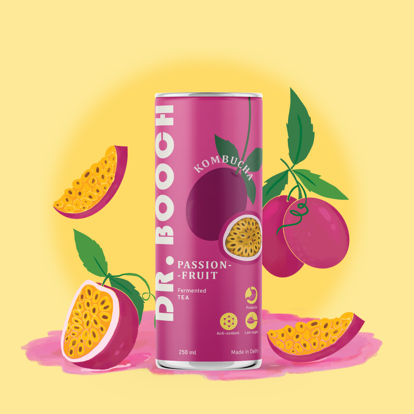 Dr Booch Passionfruit Kombucha